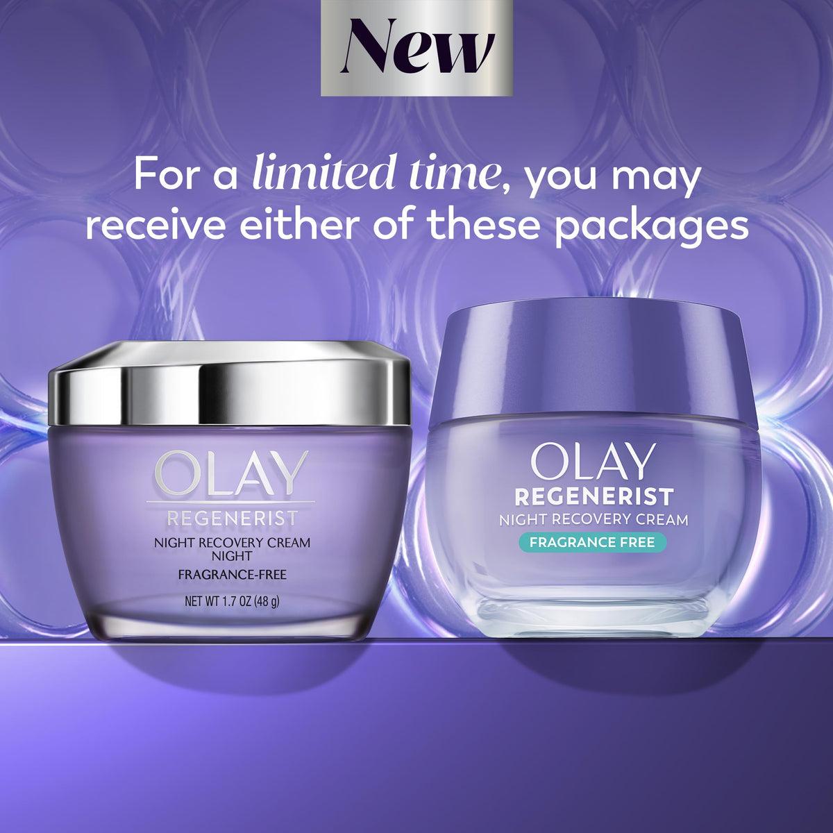 Olay cream texture close-up highlighting rich, fast-absorbing feel