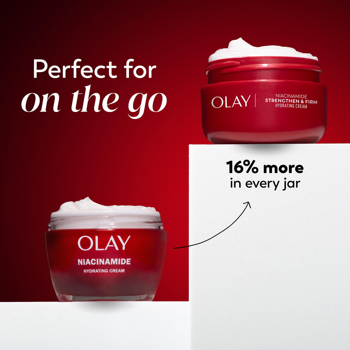 Olay cream texture close-up showing lightweight absorbent finish