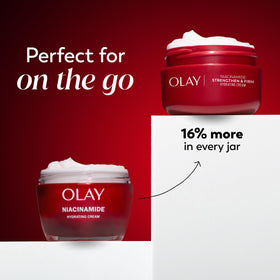 Olay cream texture close-up showing lightweight absorbent finish