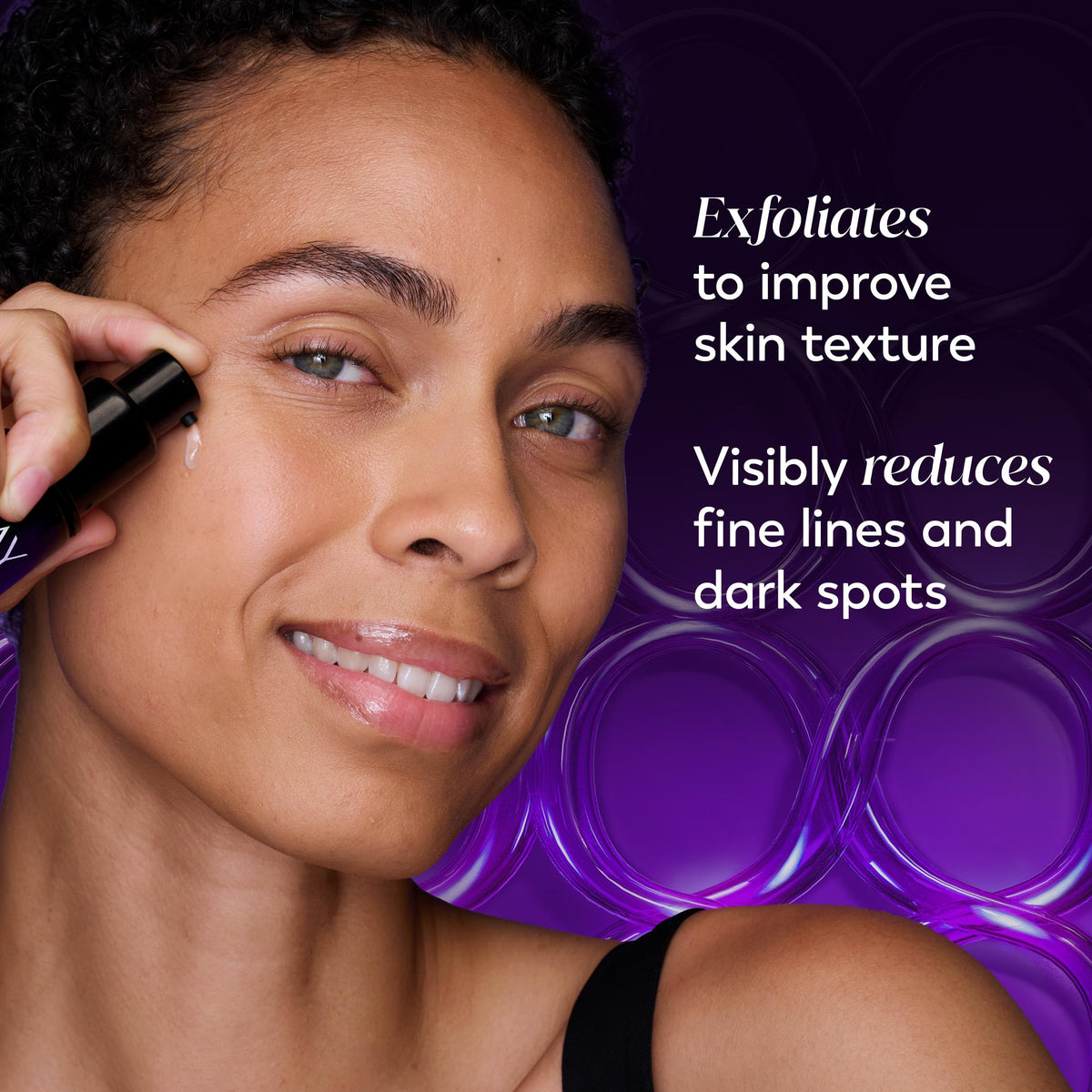 Olay serum on hand demonstrating lightweight feel and instant hydration