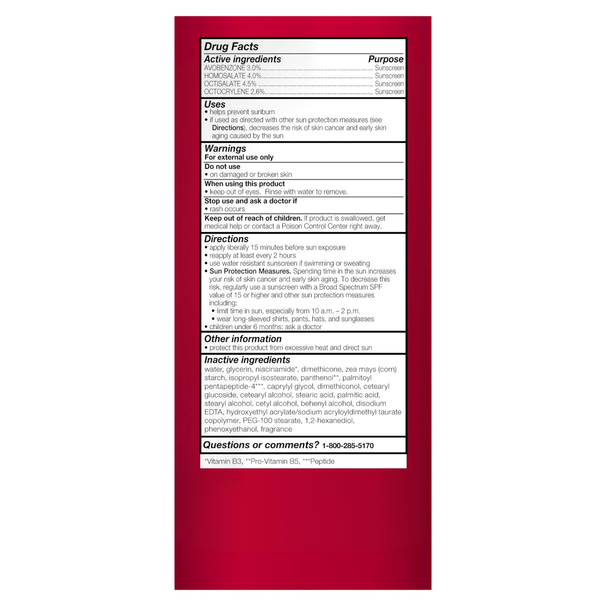 Olay travel-ready 2.5 fl oz tube ideal for on-the-go protection