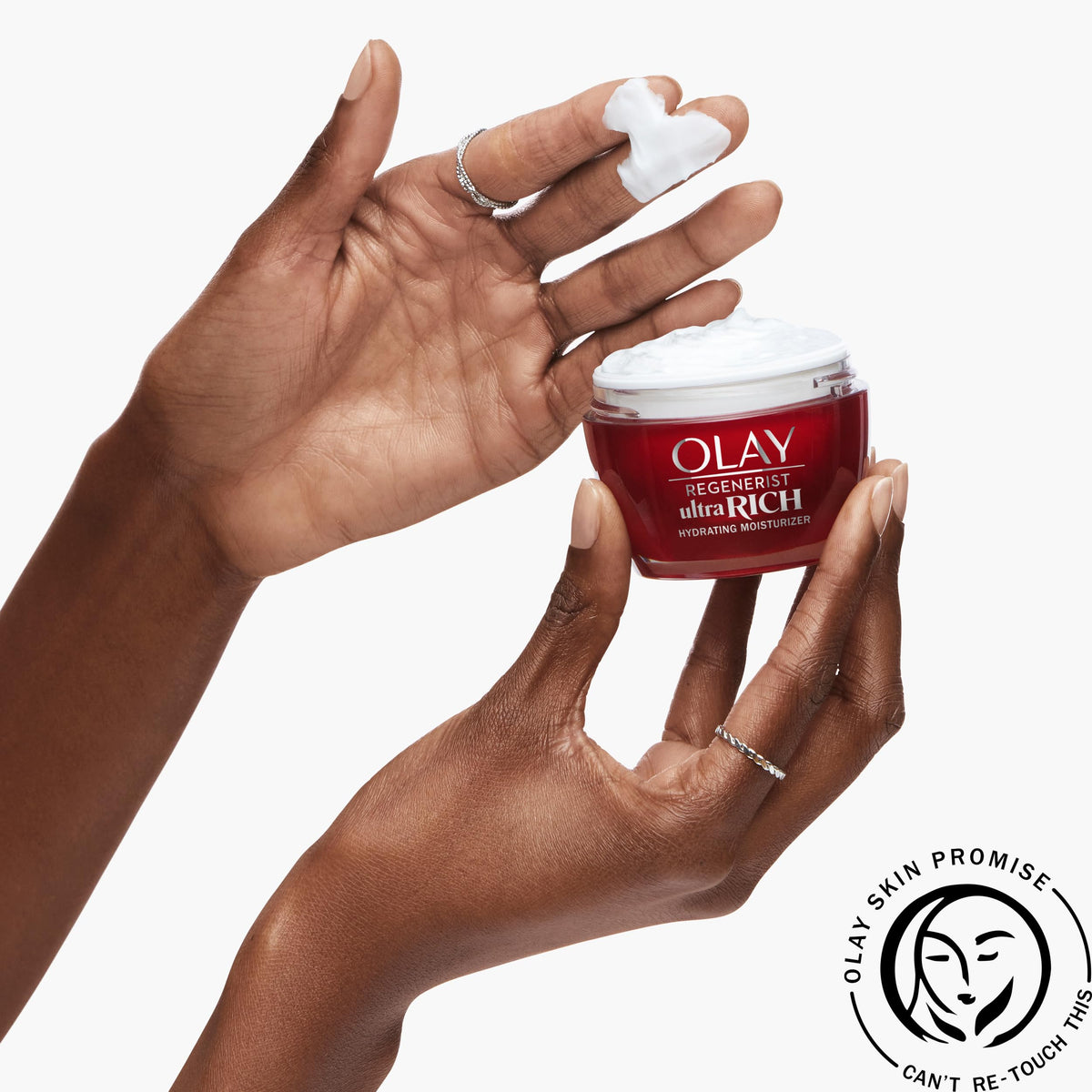 Olay niacinamide and peptides visual emphasizing firming support