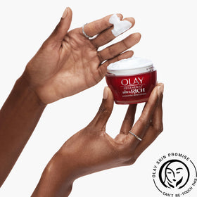 Olay niacinamide and peptides visual emphasizing firming support