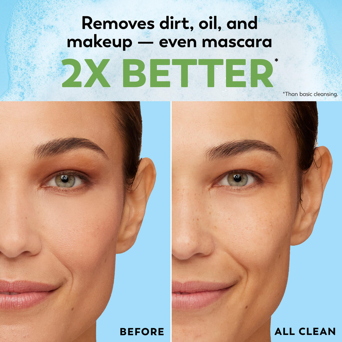 Olay wipe removing eye makeup before and after for clearer eyes