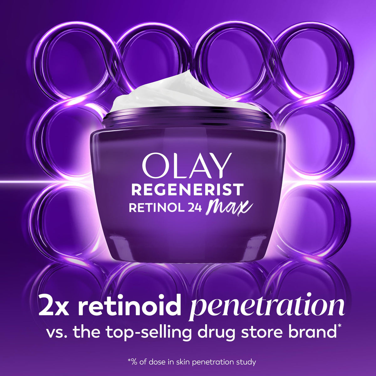 Box and jar detail emphasizing upgraded formula and peptide benefits