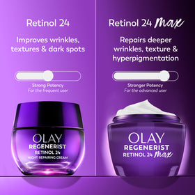 Close-up cream swirl of Olay formula, showcases smooth texture for fast skin renewal