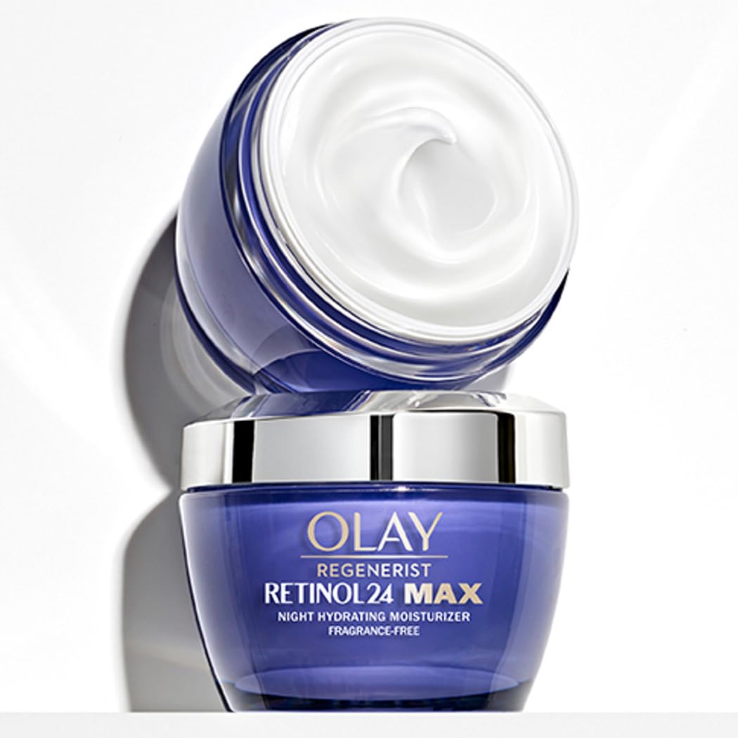 Olay jar next to ruler showing 1.7oz size for travel and shelf comparison