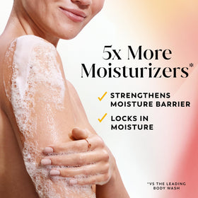 Olay rich lather close-up demonstrating creamy moisturizing foam