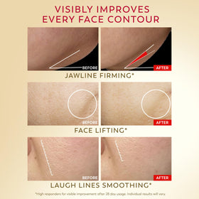 Olay Science peptide complex graphic highlighting targeted firming benefits