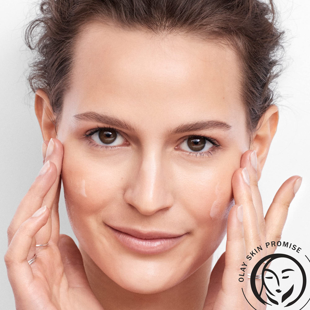 Olay serum applied in nighttime routine scene for smoother skin benefit