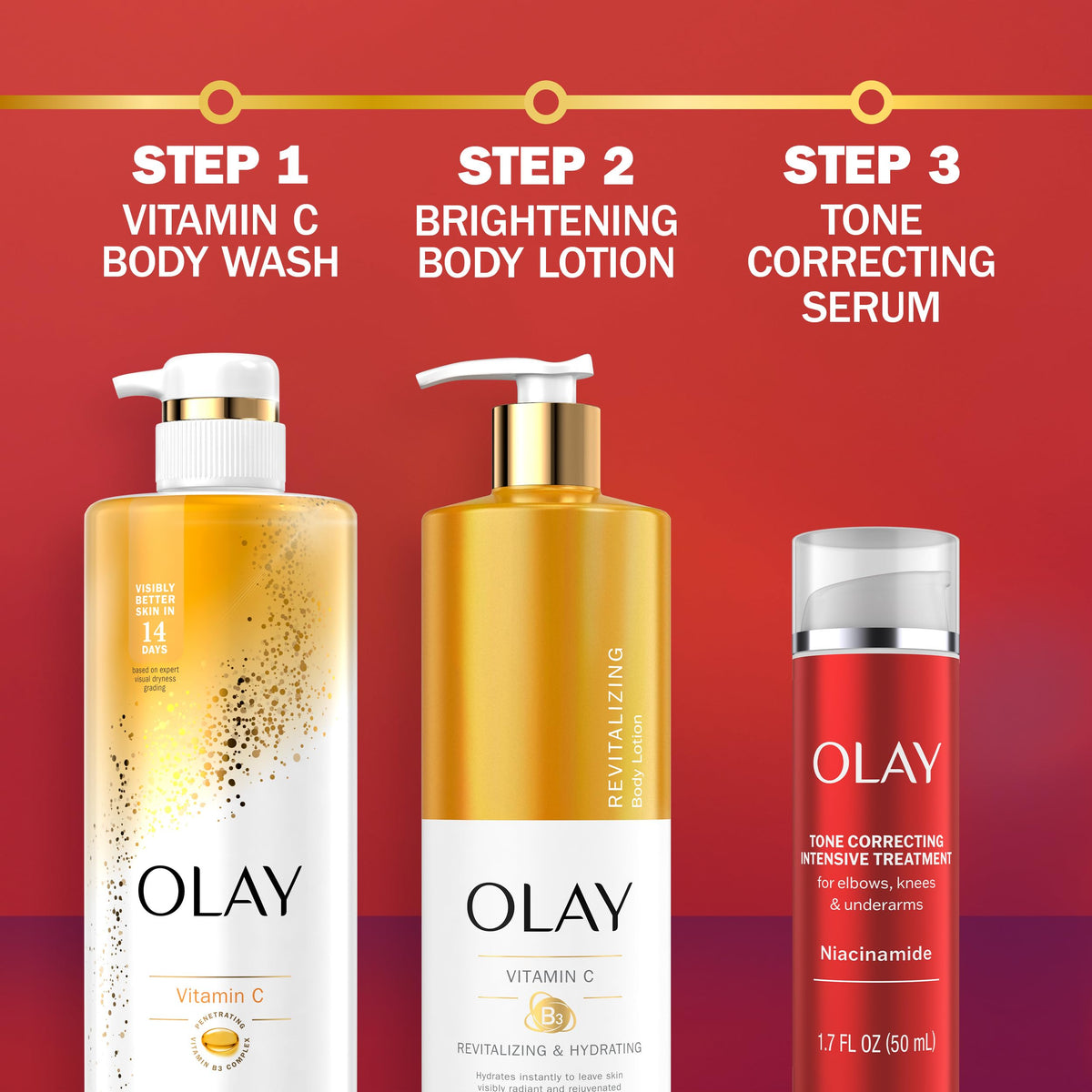 1.7 fl oz Olay tube next to a ruler for scale to show travel-friendly size benefit