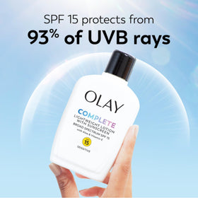 Olay held in hand showing 4 oz size for daily use convenience