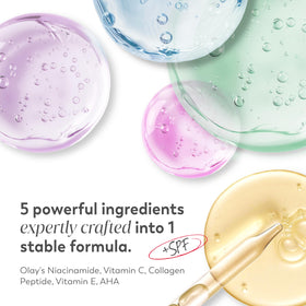 Olay fingertip amount of cream illustrating easy application benefit