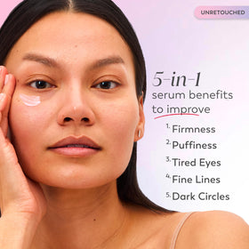 Olay Super Eye Serum pump close-up highlighting controlled pump delivery for precise application