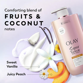 Olay ingredient display highlighting niacinamide and vitamin C benefits