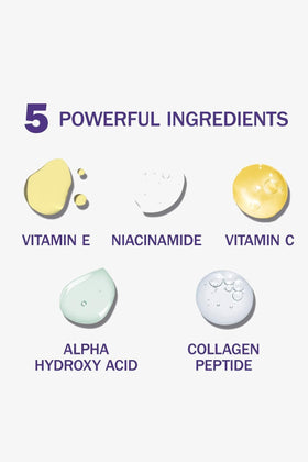 Bathroom routine with Olay serum showing daily layering and skin improvement