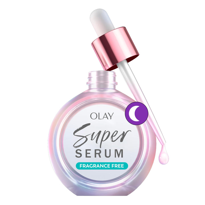 Olay front packaging showing product and benefits for quick identification