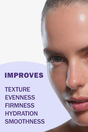 Size comparison with coin showing Olay serum compact travel-friendly benefit