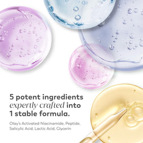 Olay texture close-up displaying lightweight, fast-absorbing formula