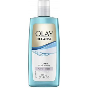 Close-up of Olay label detail highlighting ingredients and benefits