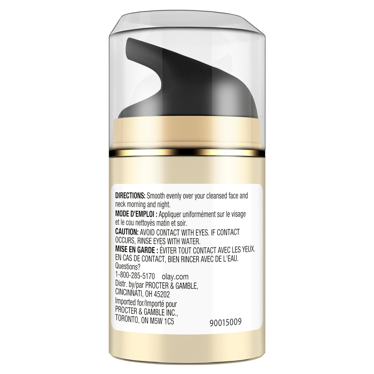 Olay total effects before and after skin texture showing visible smoothing