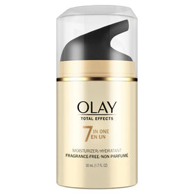 Olay Total Effects ingredients flatlay with vitamins and antioxidants