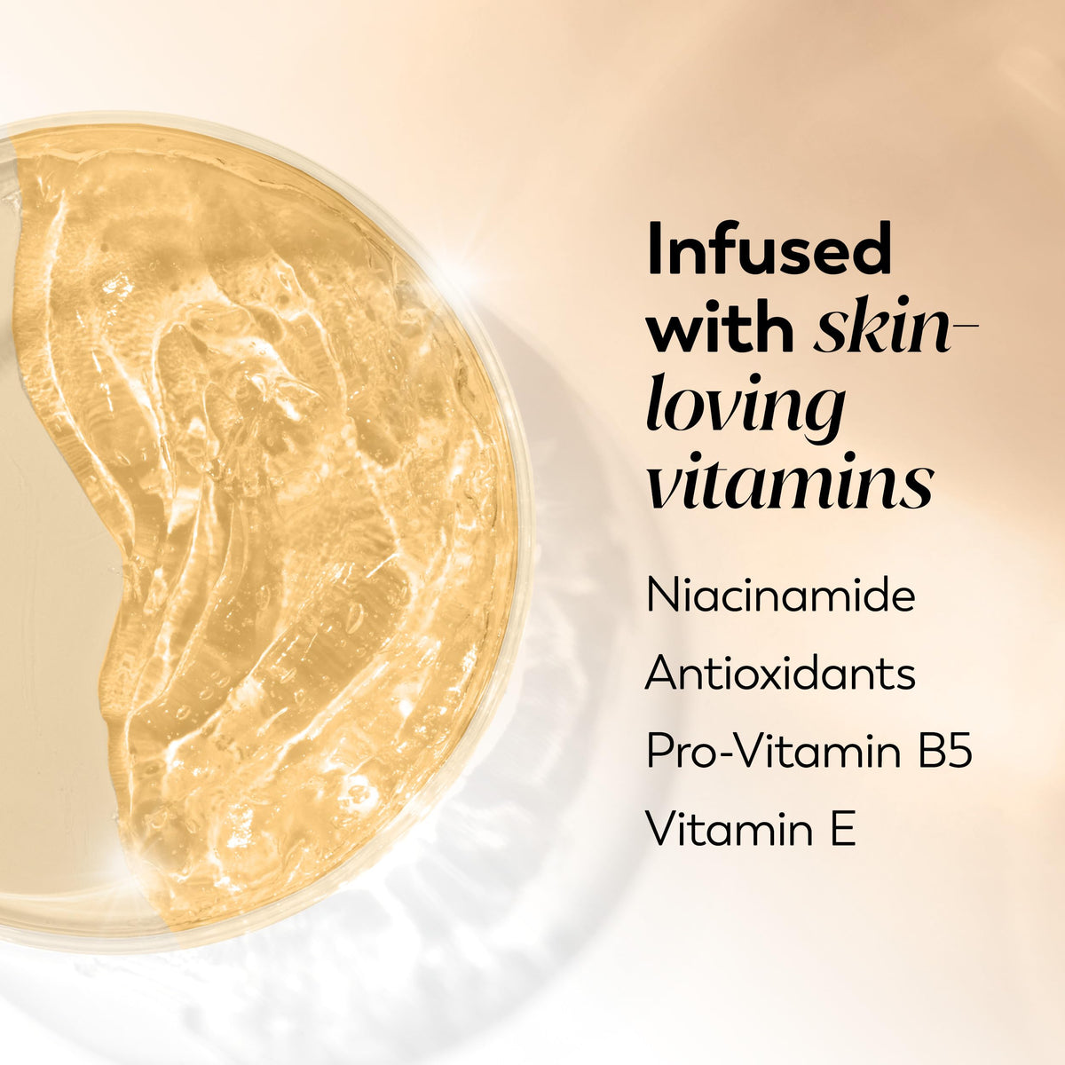 Olay label detail with ingredients list emphasizing vitamins and antioxidants