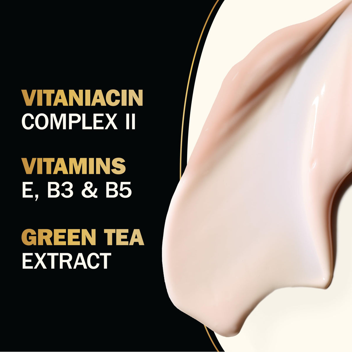 Olay total effects label closeup showing ingredients and vitamin complex