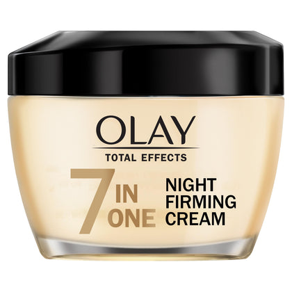Olay Total Effects front jar showing compact night cream for easy storage