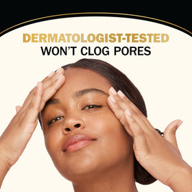 Olay Total Effects label closeup displaying ingredients and clarity of product benefits