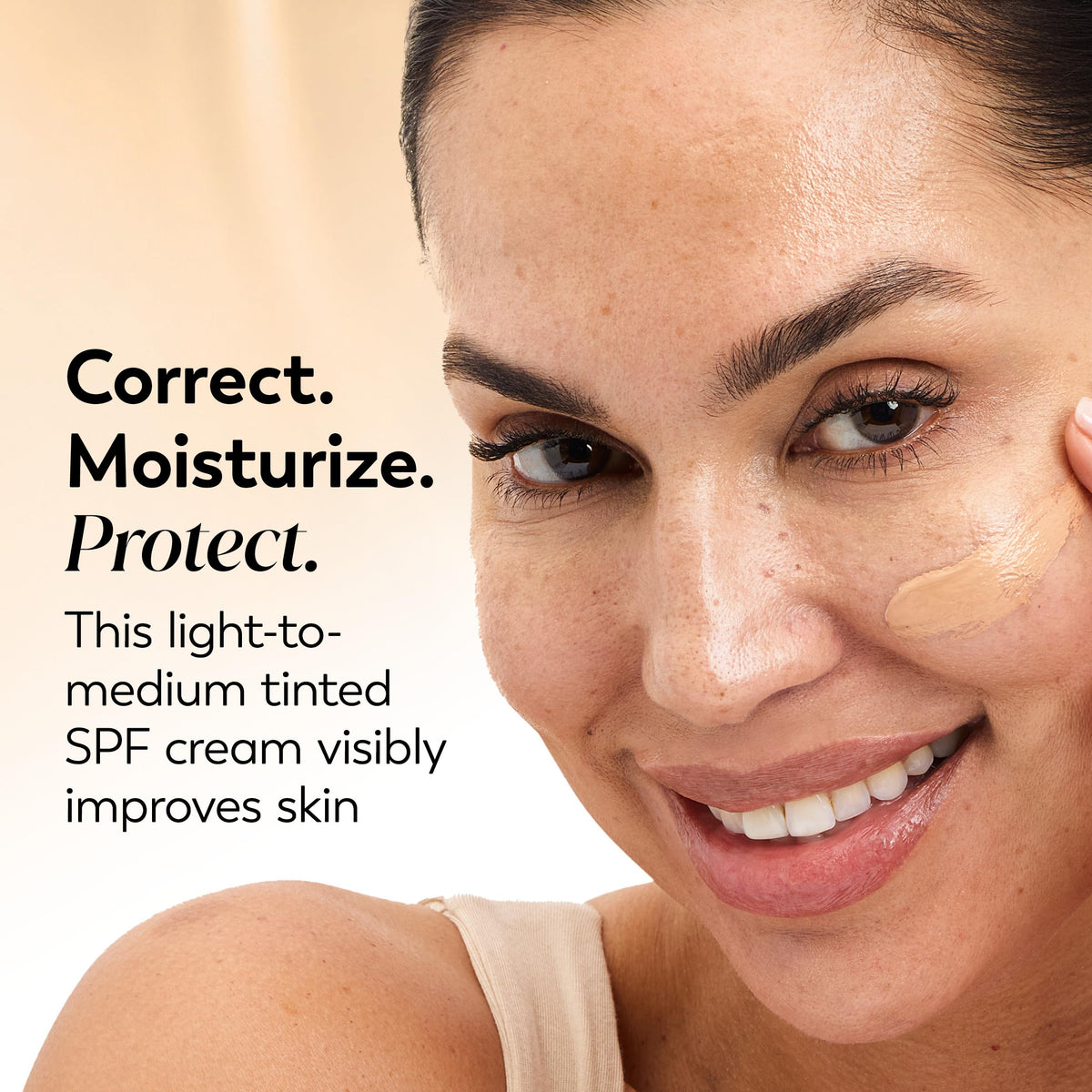Olay swatch on hand demonstrating coverage and natural light-to-medium tint