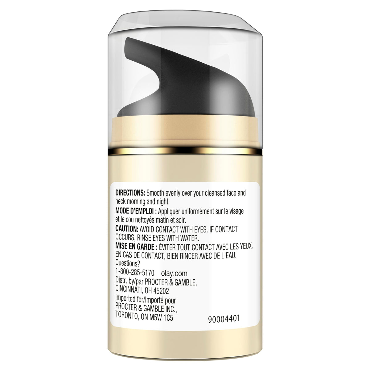 Olay Total Effects travel-ready tube in a toiletry bag for convenience
