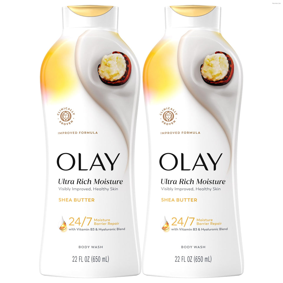 Olay bottle front packaging showing size and hydrating benefits