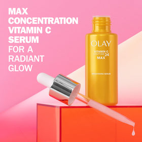 Olay dropper dispensing serum highlighting potency and precision