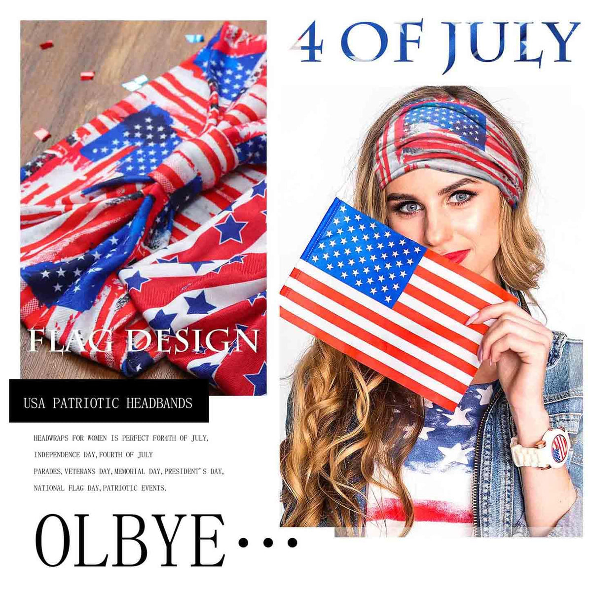 Olbye folded bandana-style headband inside a travel bag for convenience