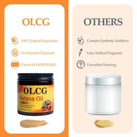 OLCG paste combed through hair lengths improving shine and manageability