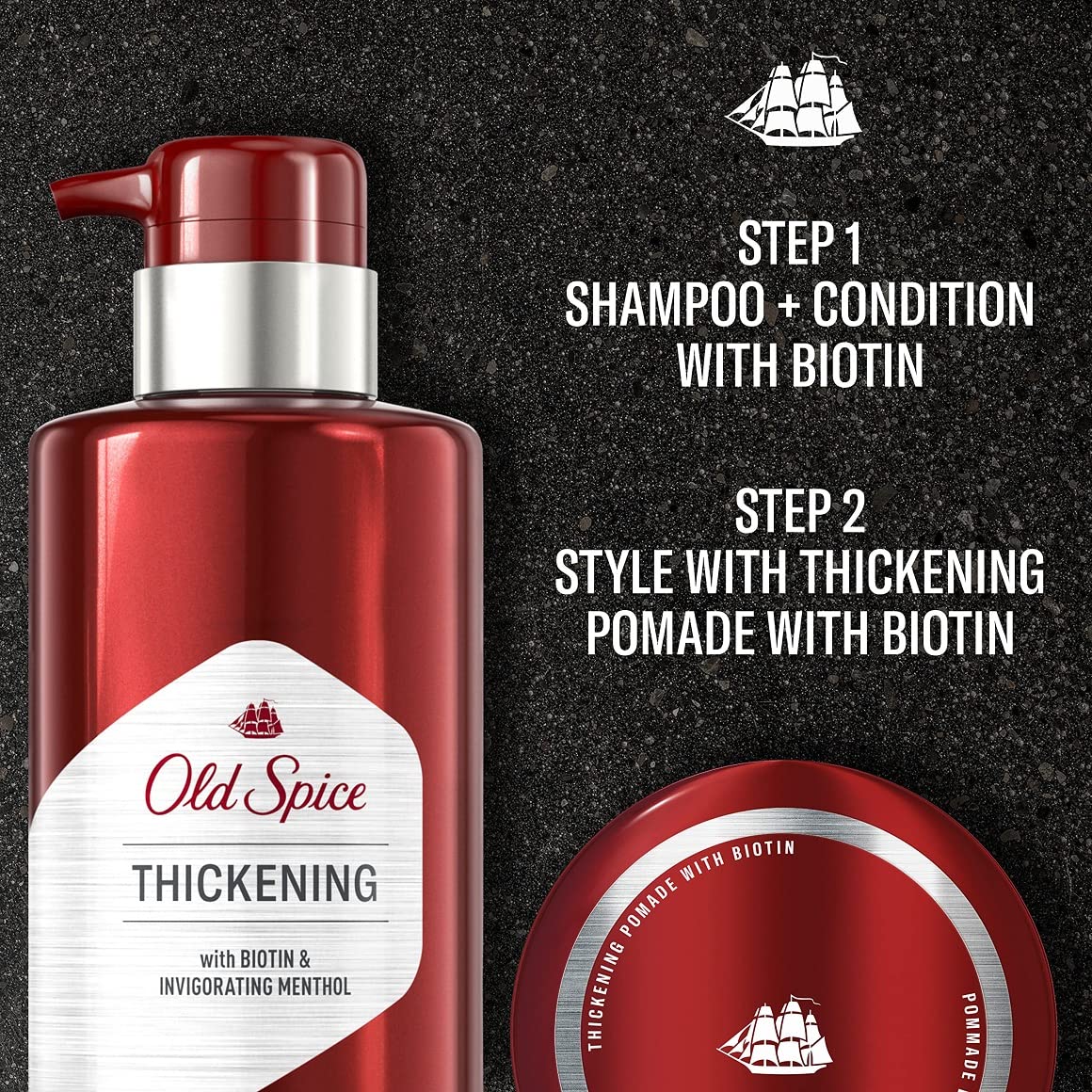 Old Spice 2-in-1 shampoo conditioner texture closeup highlighting conditioning agents