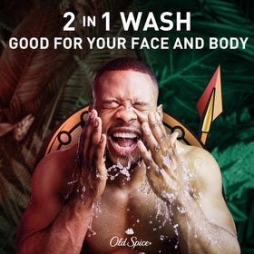Old Spice AlphaScentauri close-up label highlighting 3X defense benefits