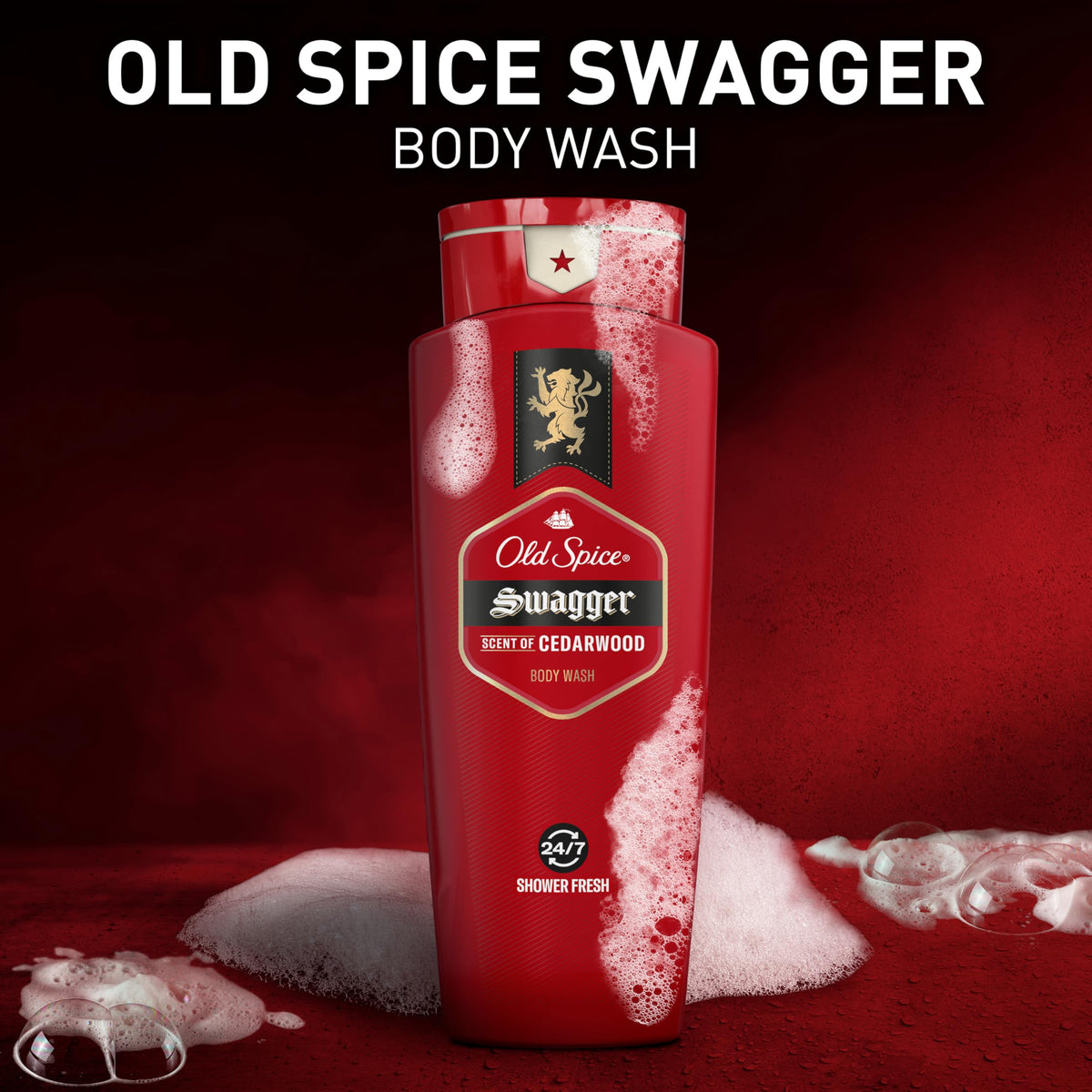 Old Spice bottle on bathroom counter showing lifestyle polish and confidence