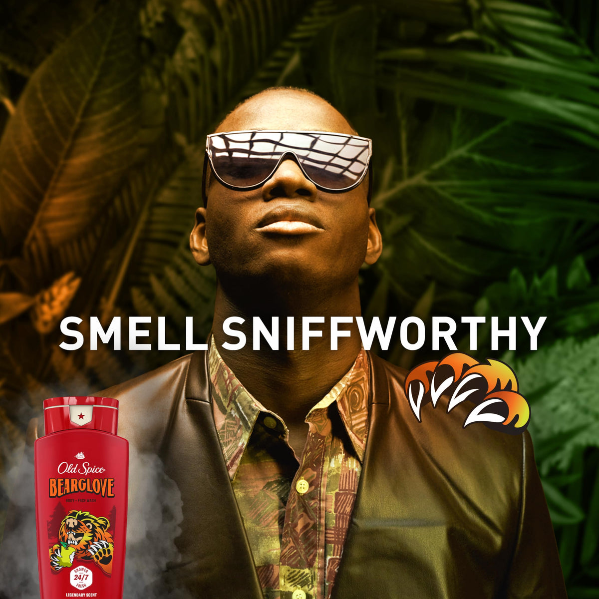 Old Spice Bearglove bottles staged in bathroom for convenient storage