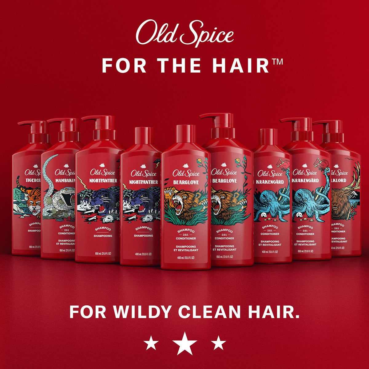 Old Spice Bearglove fragrance notes visual with apple and citrus cues indicating fresh scent