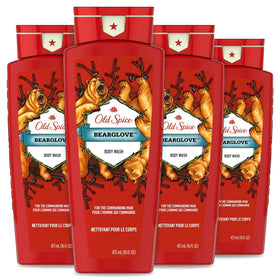 Old Spice Bearglove front label view showing scent and volume benefit