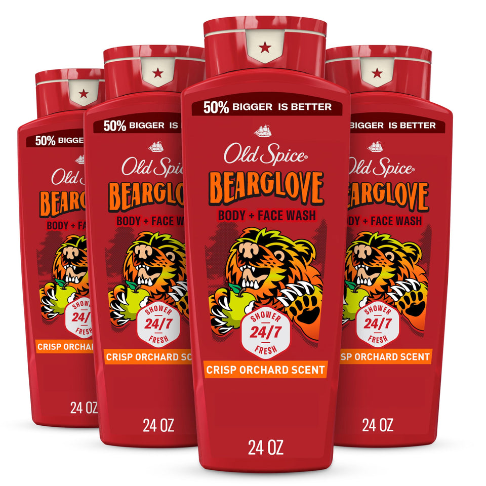 Old Spice Bearglove front packaging showing bold label and scent