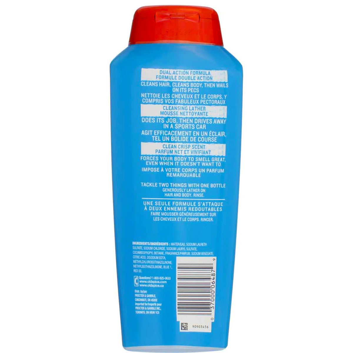 Old Spice bottle in hand size comparison for portability and convenience
