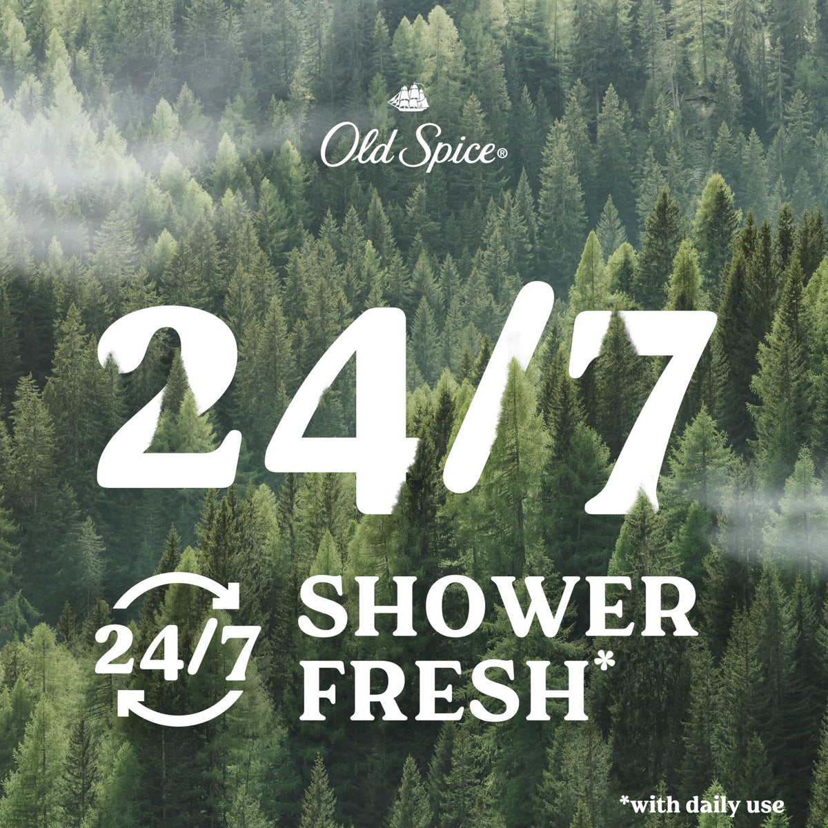 Old Spice bottle label detail emphasizing Timber with Sandalwood scent clarity