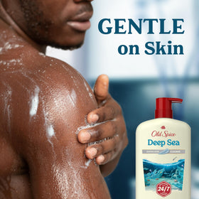 Old Spice depiction of deep sea minerals highlighting cleansing power