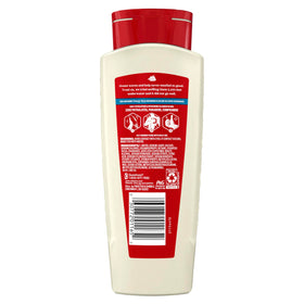 Old Spice bottle on bathroom shelf conveying a clean, adventurous scent