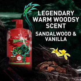 Old Spice Dragonblast four-pack stacked to show value and long-lasting supply advantage