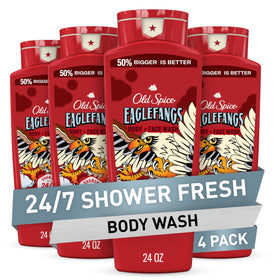 Old Spice Eaglefangs front packaging showing bottle and Fresh Cloud scent for confident clean