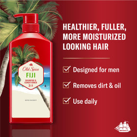 Old Spice back label close-up with ingredients and directions for easy use benefit